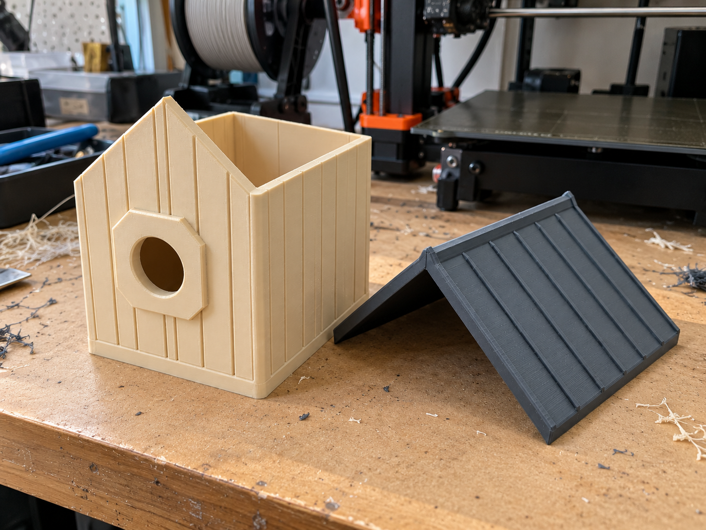 Nordic Forest Cabin – Scandinavian Mini Birdhouse | No Supports — STL ...