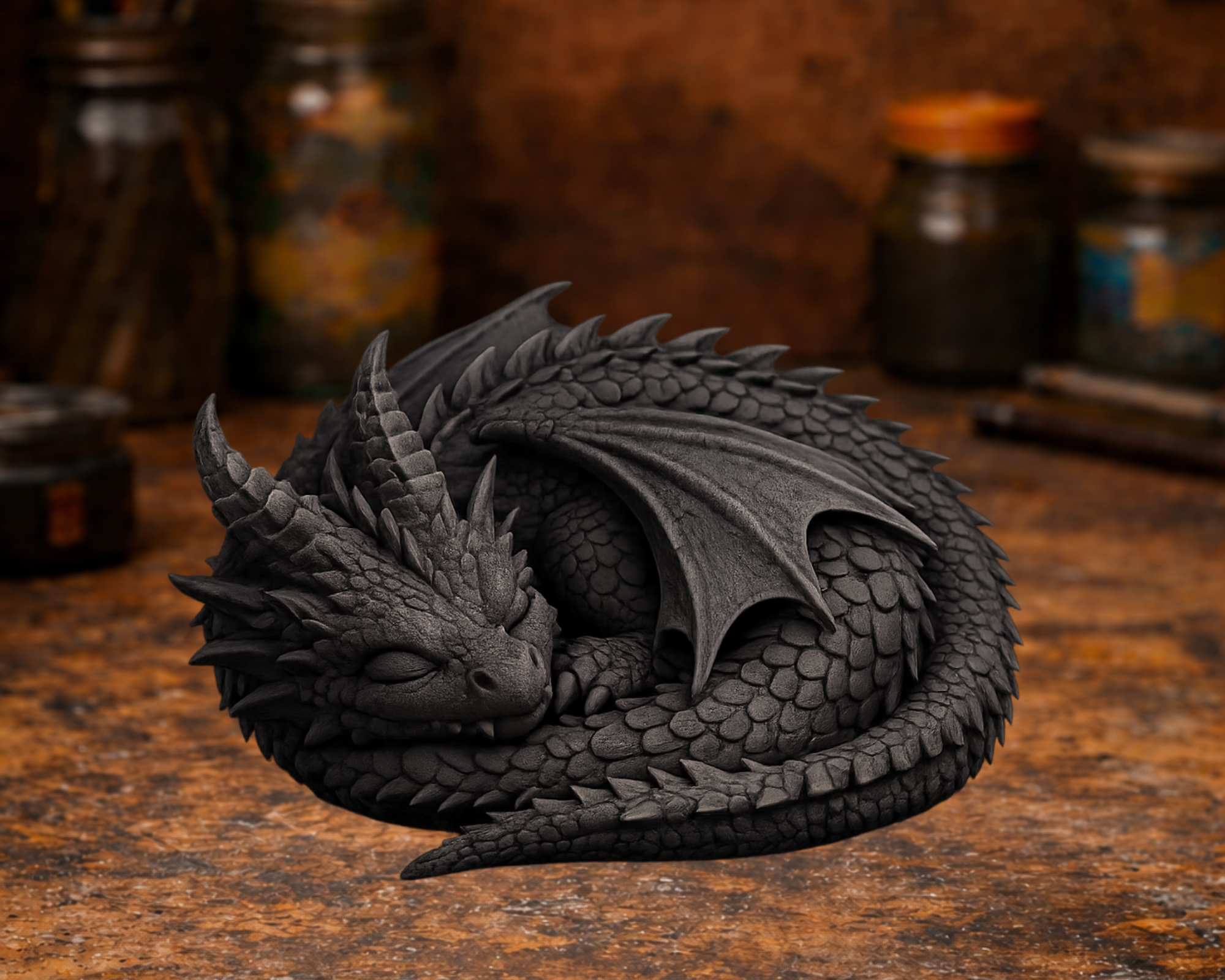 Sleeping Dragon Sculpture