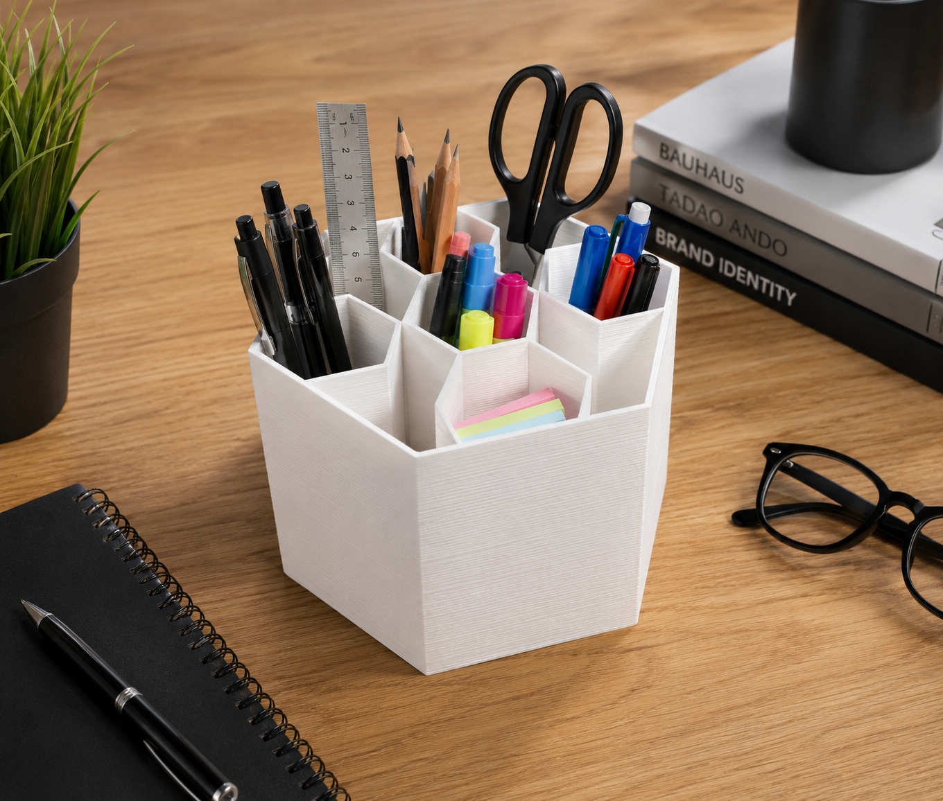 Hexa flower desk organiser