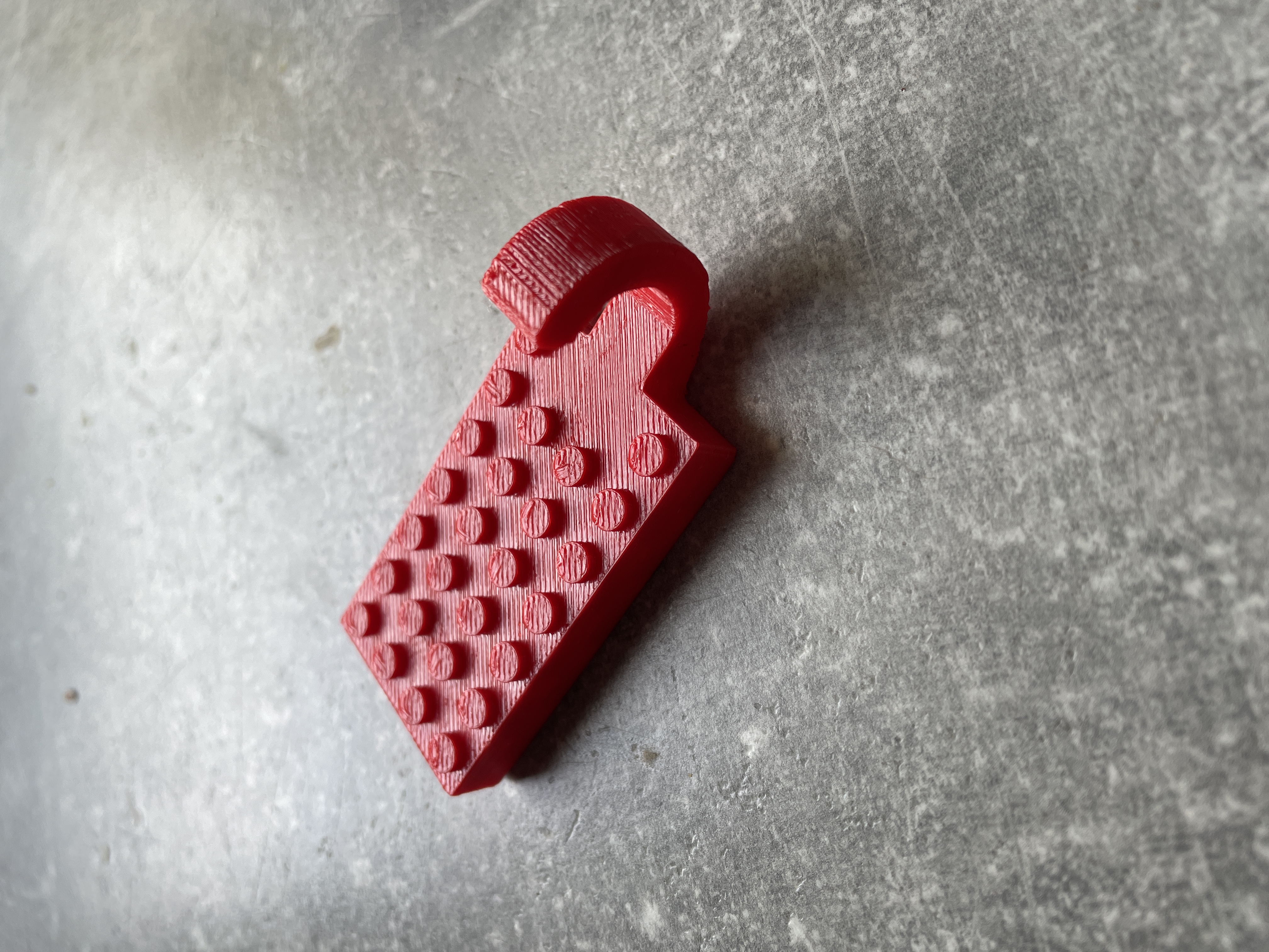 Magnetic Hook/Hanger with Brick Accent (LEGO Style) | Fridge/Metal Mount