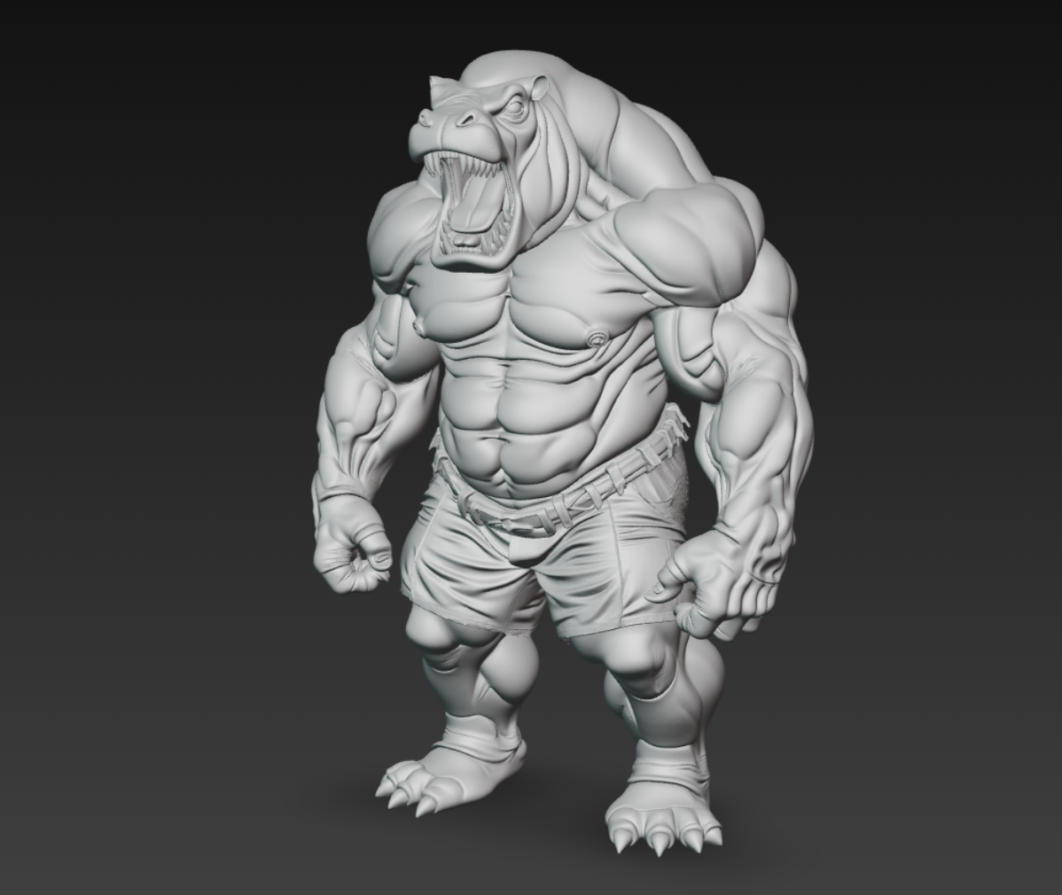 Hippo Thug 3D model by Alexander Logach