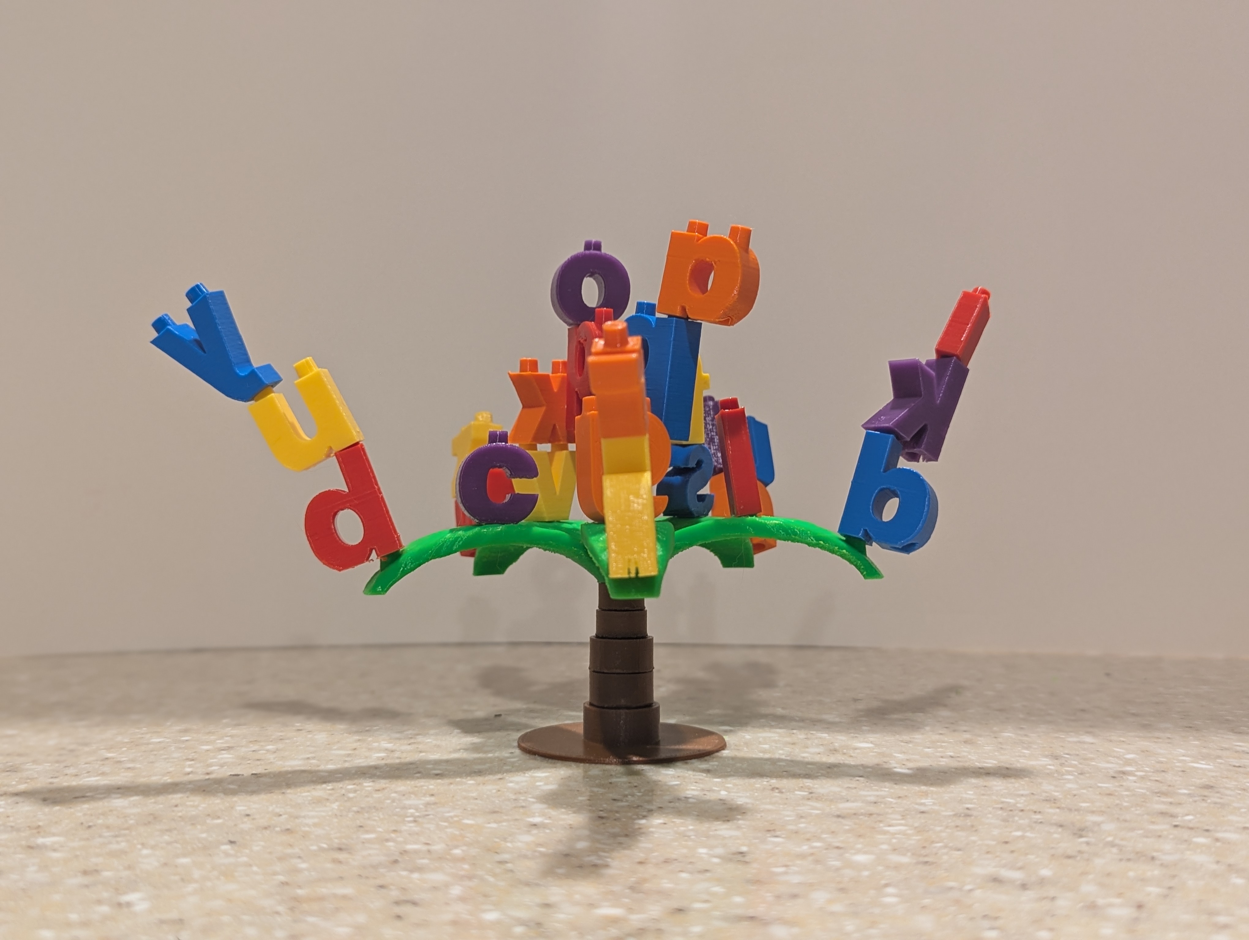 Alphabet Tree Topple