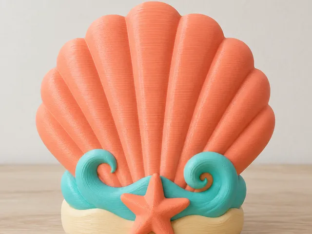 Muschel mit Wellenmotiven/Shell with wave motifs