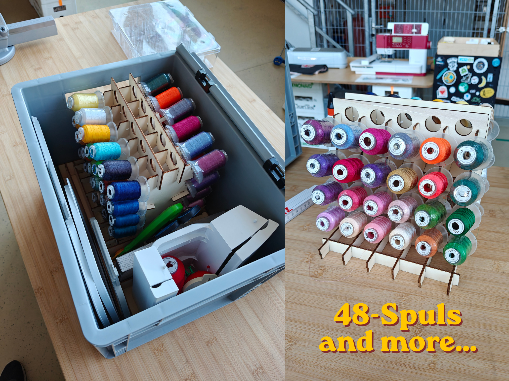 Sweing thread Holder for Eurobox