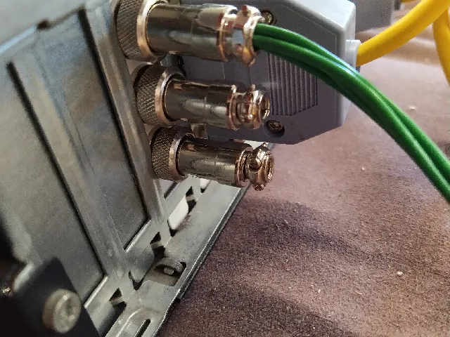 Low profile PCI bracket with 3 x GX12 aviation connector holes