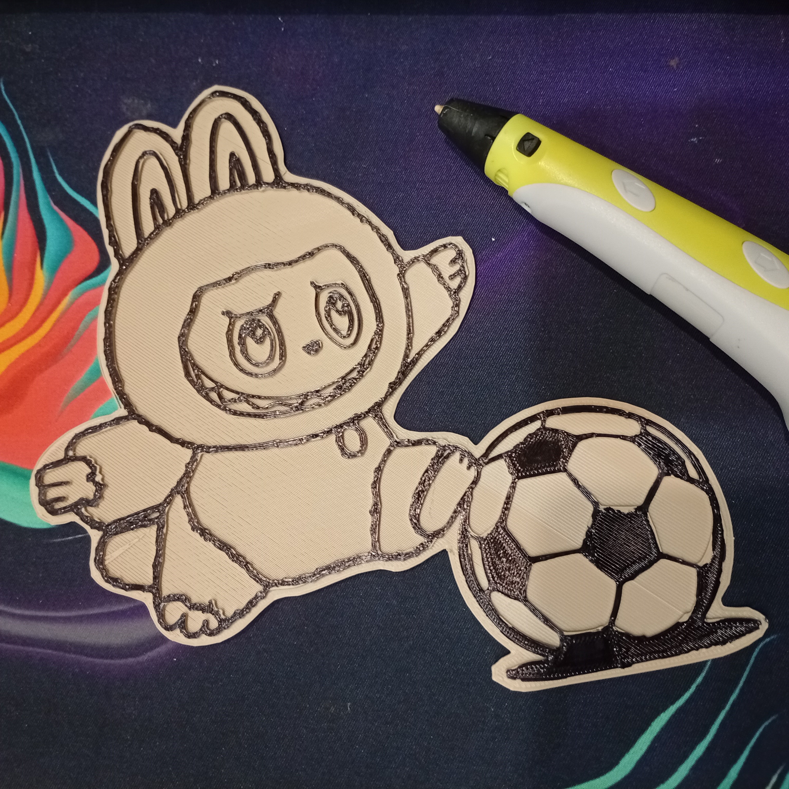Labubu coloring sheet  for 3d pen