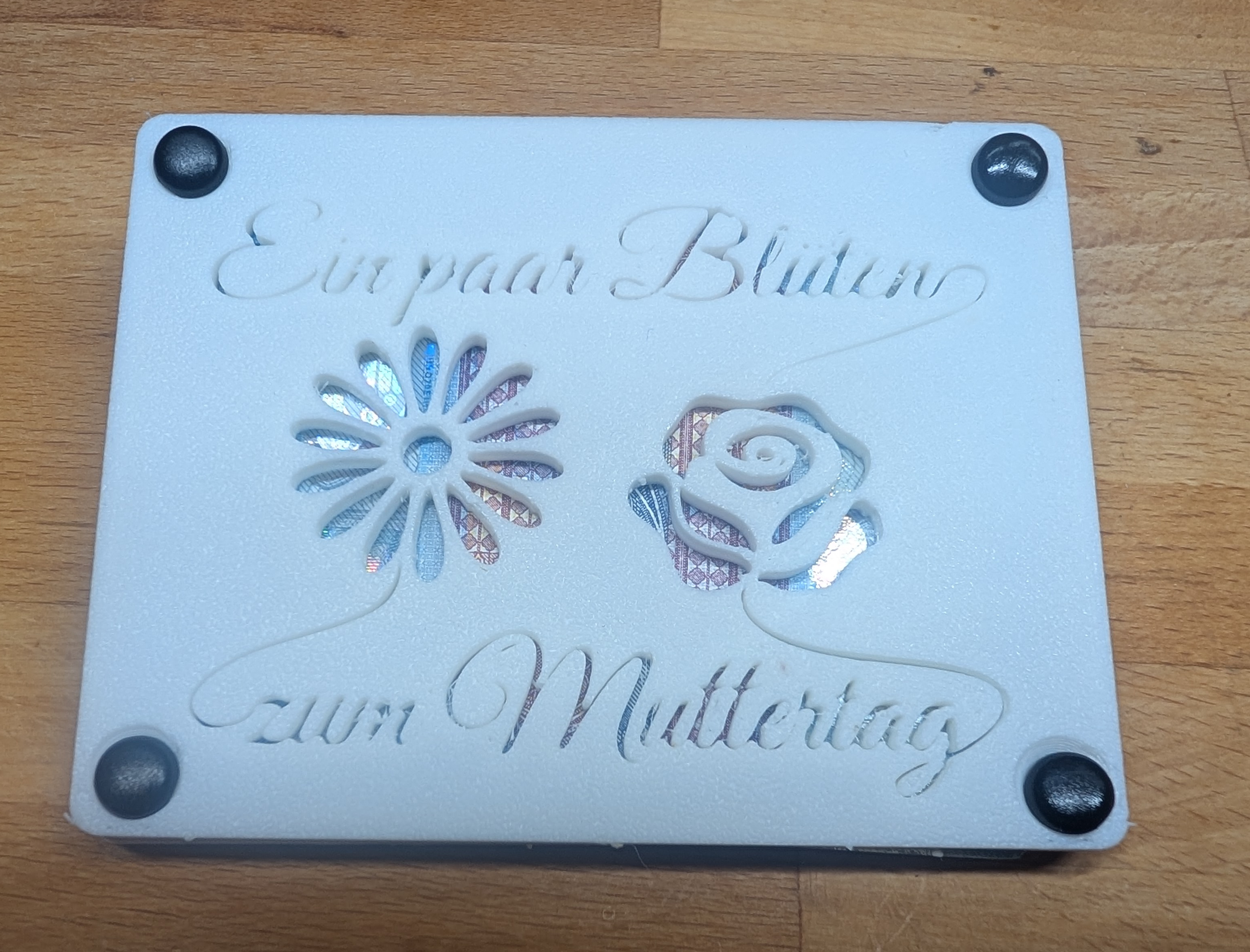 Geldgeschenk Box - Ein paar Blüten zum Muttertag