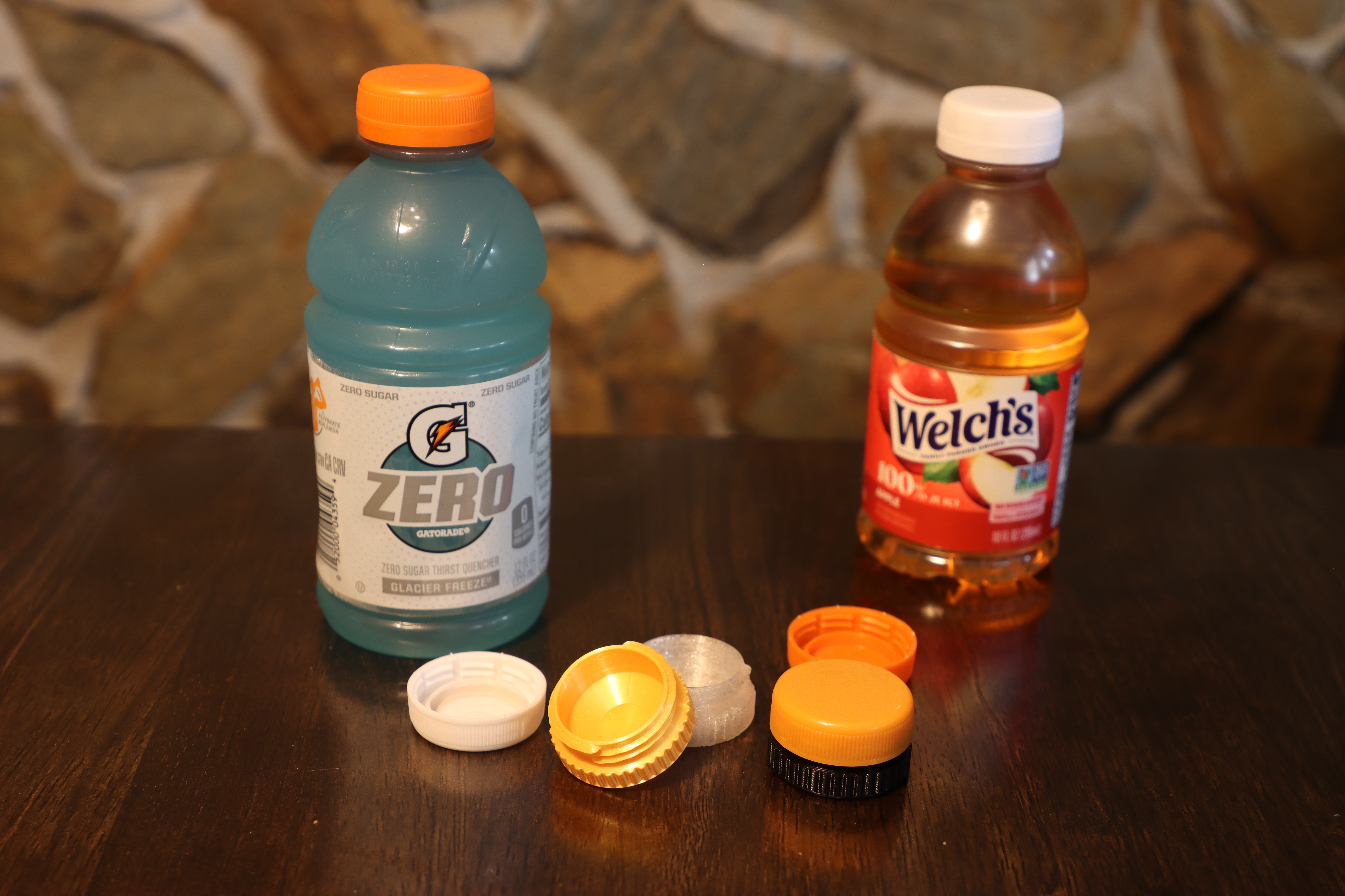 Small Juice Bottle Cap Container (e.g., Pill Box)