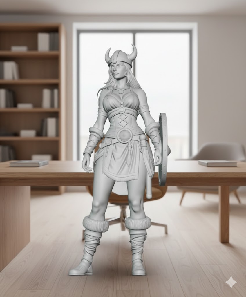 viking woman with shield