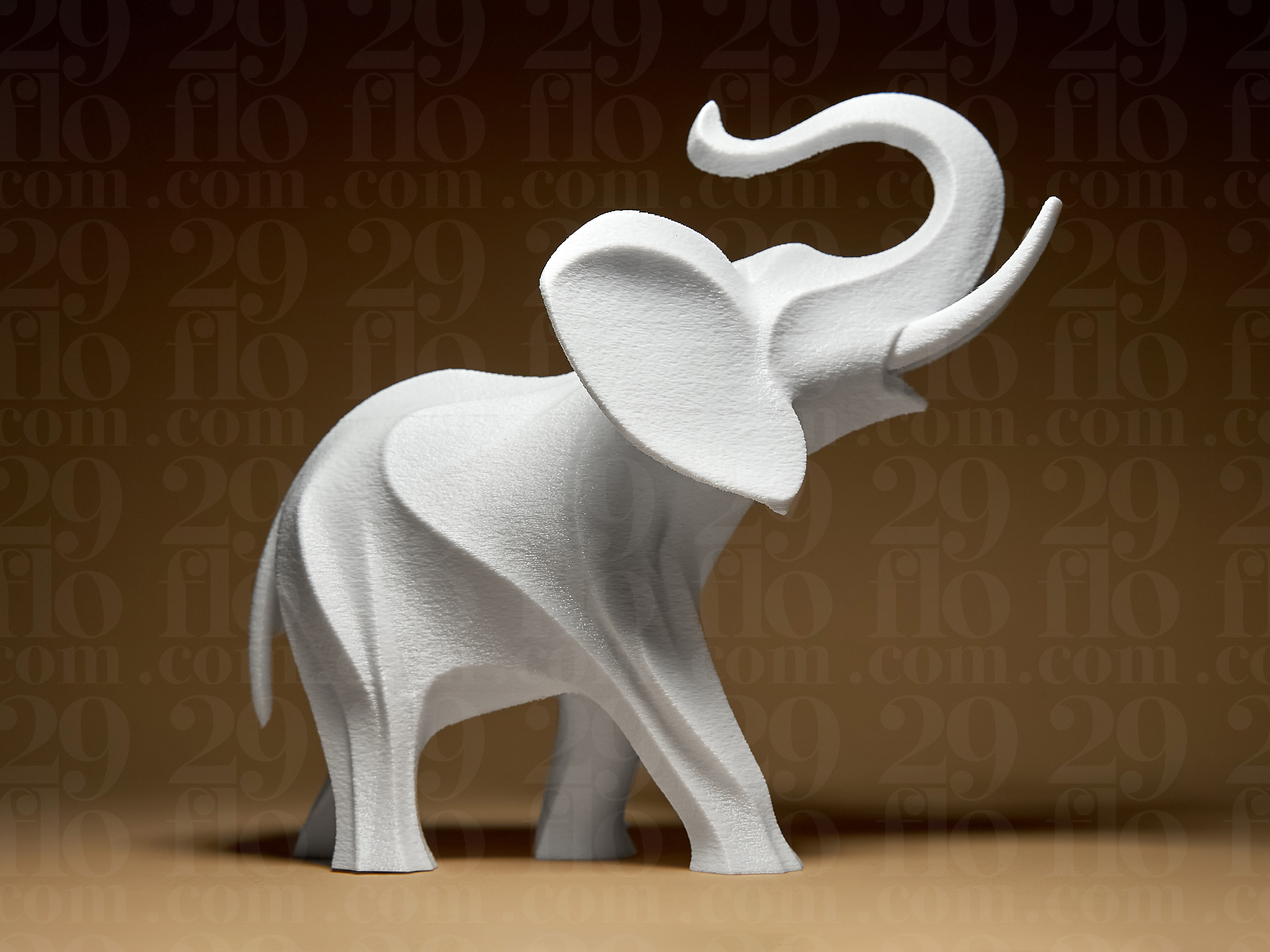 Elephant with Raised Trunk
