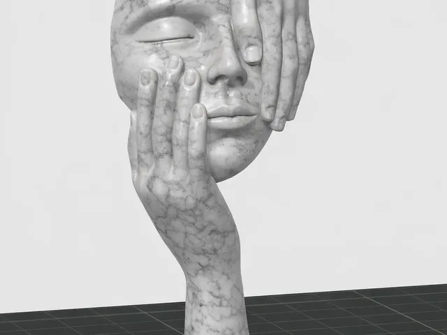 Two Hands on woman Statue