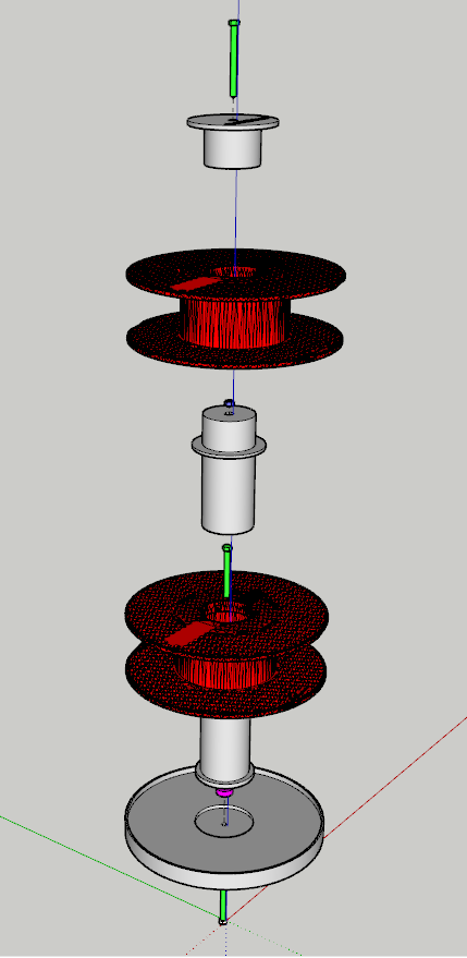 EXPOSITOR GIRATORIO CON BOBINAS 3D model