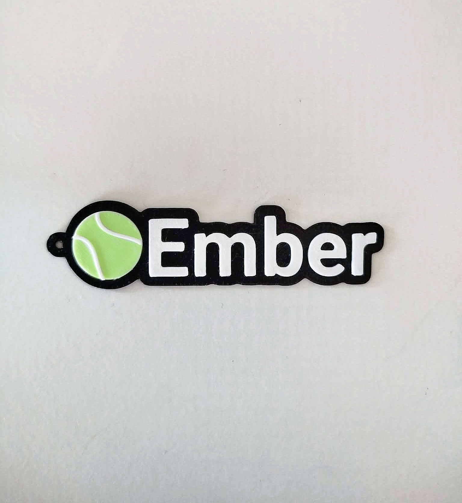 Tennis Name Keychain - Ember