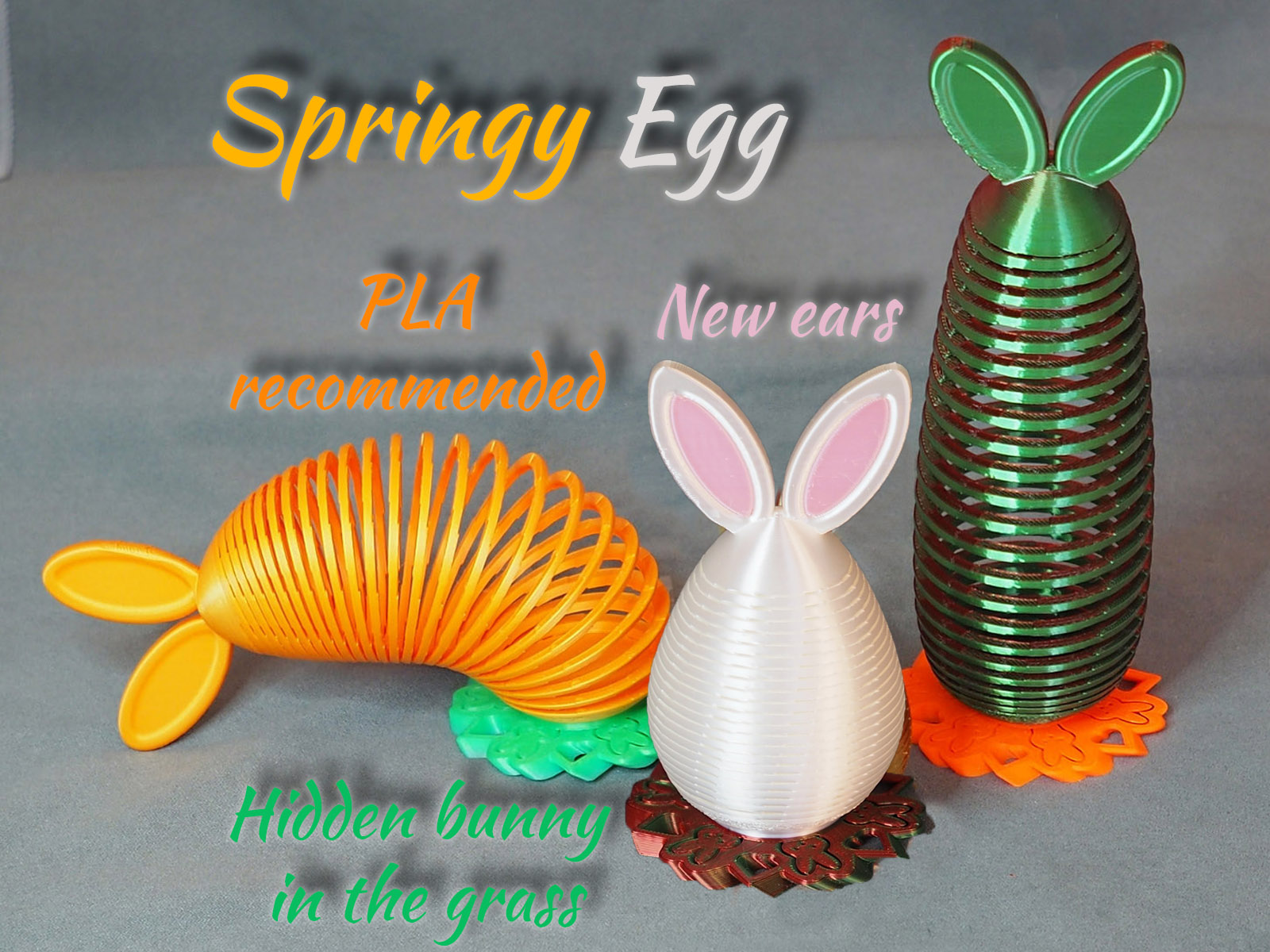 Springy Bouncy Egg - PLA rec. - Slinky Spiral