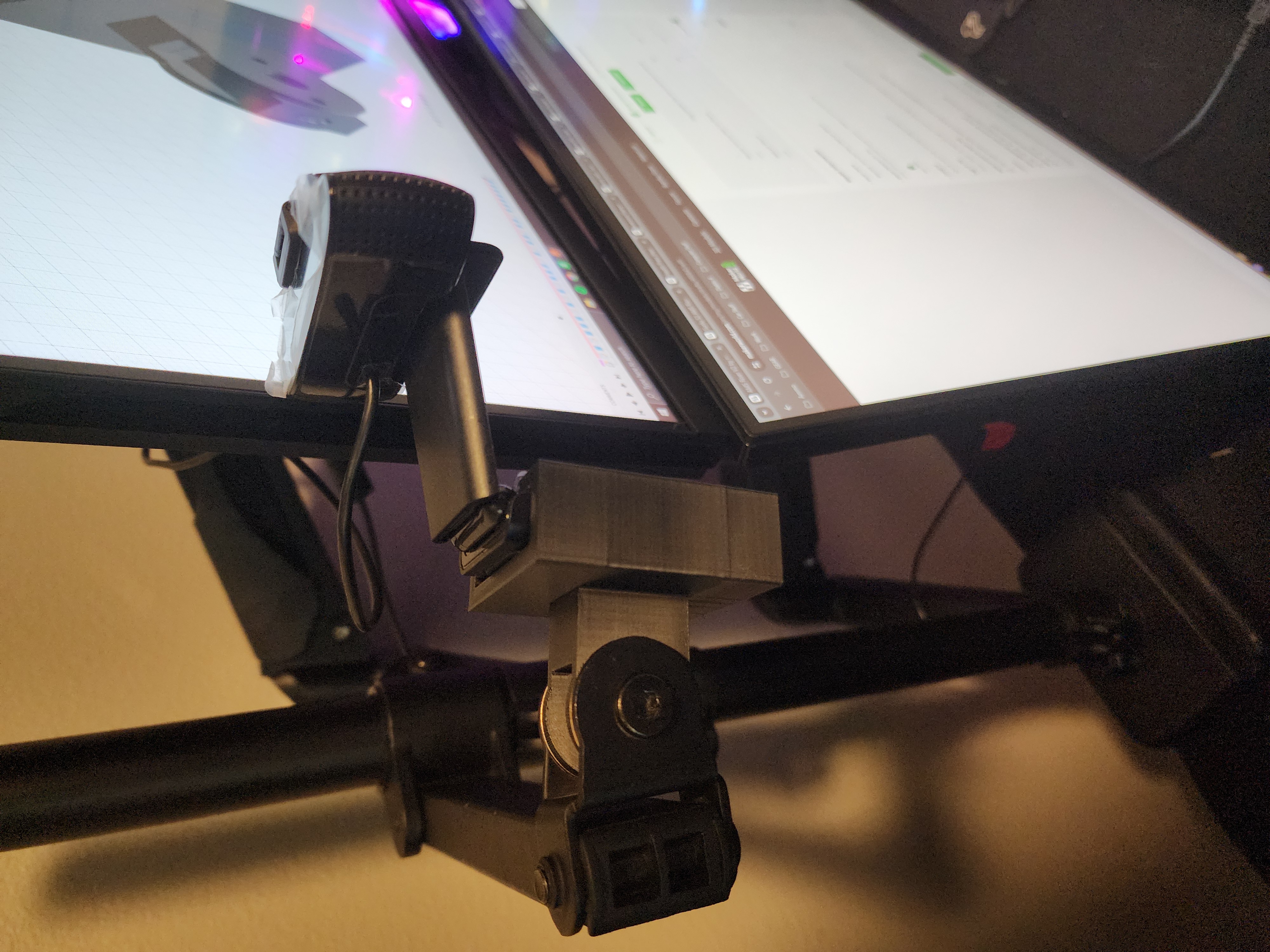 Monitor Arm End Piece Web Cam Mount