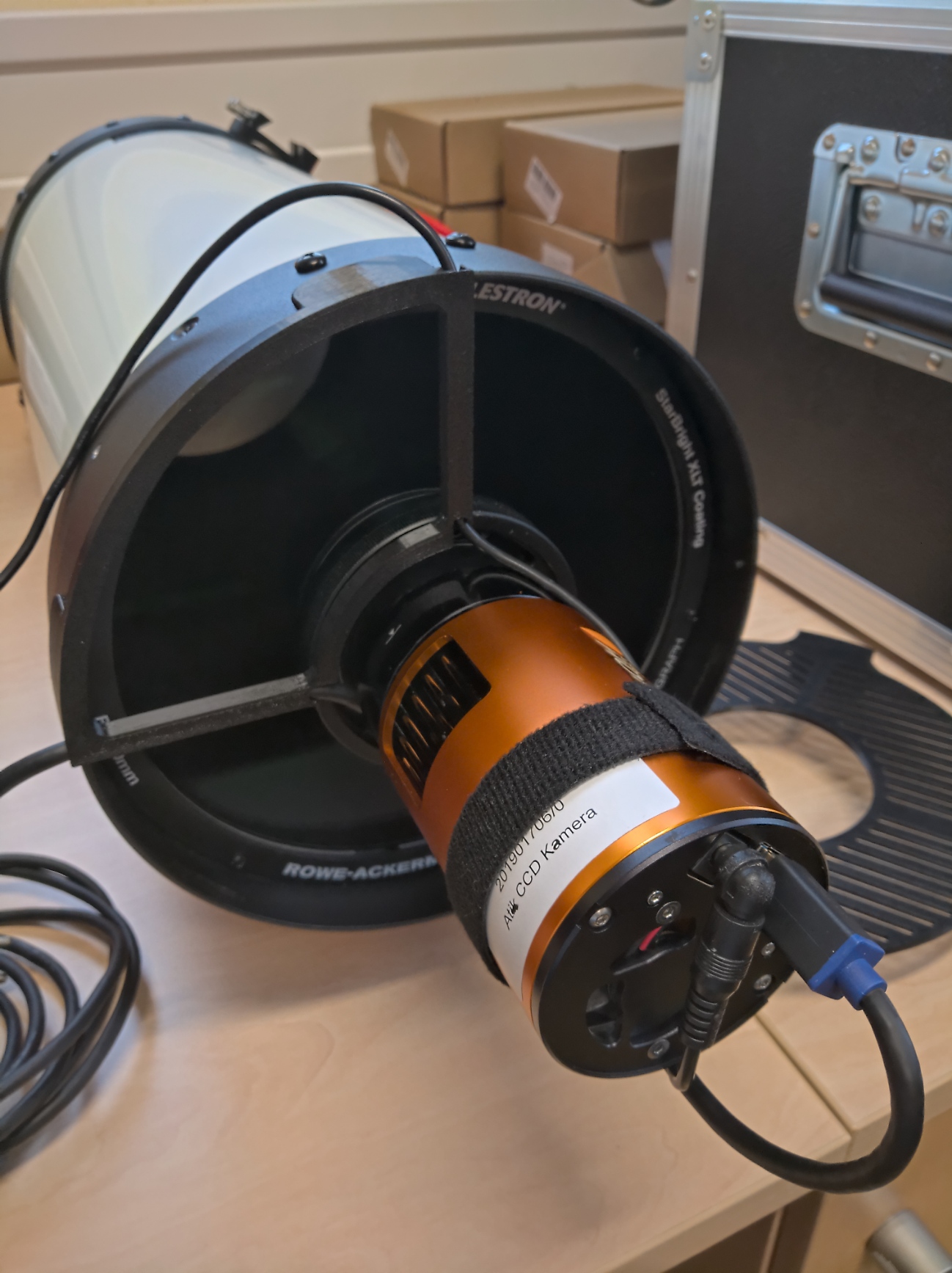 Cable tray for RASA8 Telescope (for spikes)