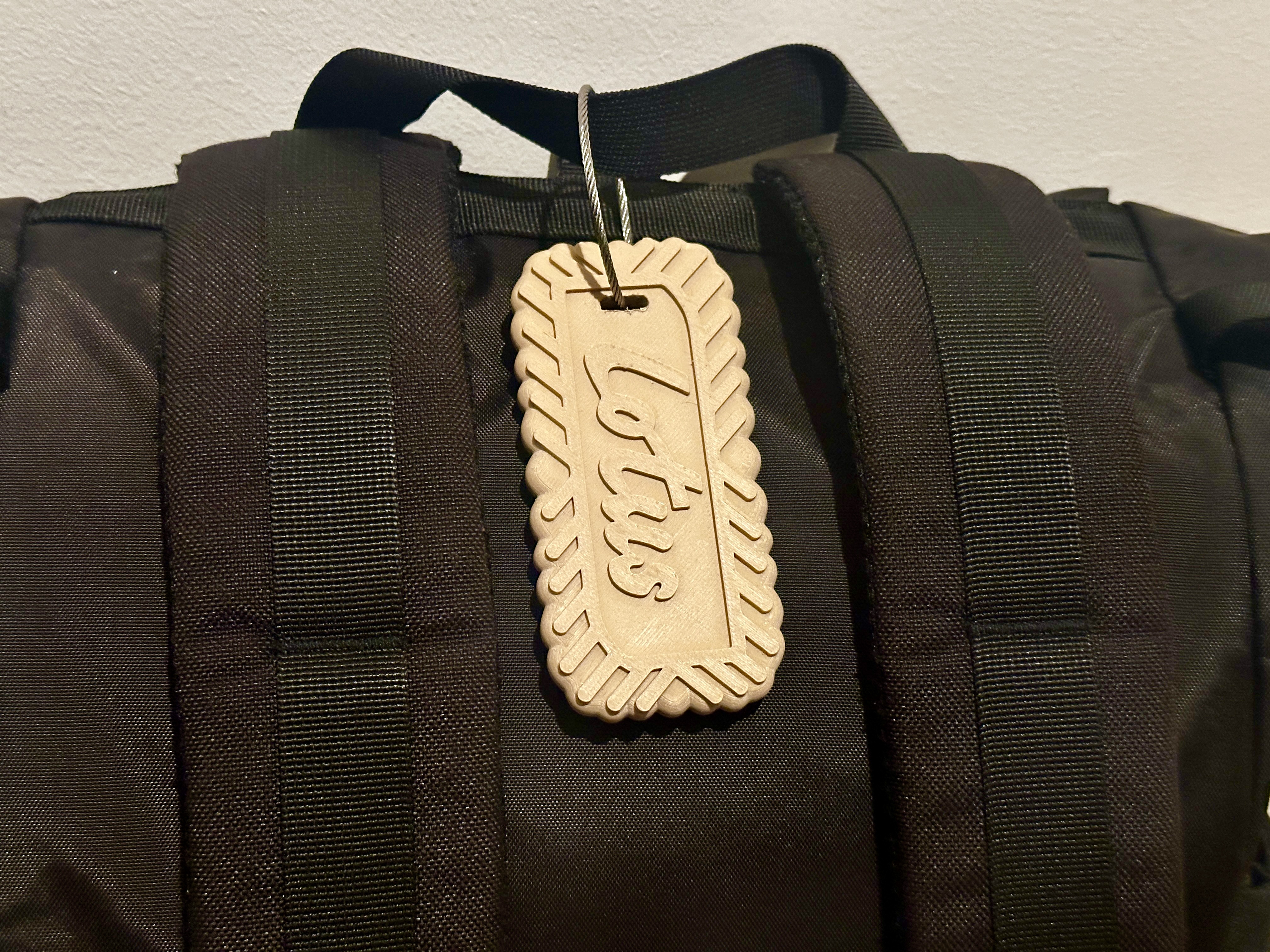 Biscoff Cookie Luggage Tag