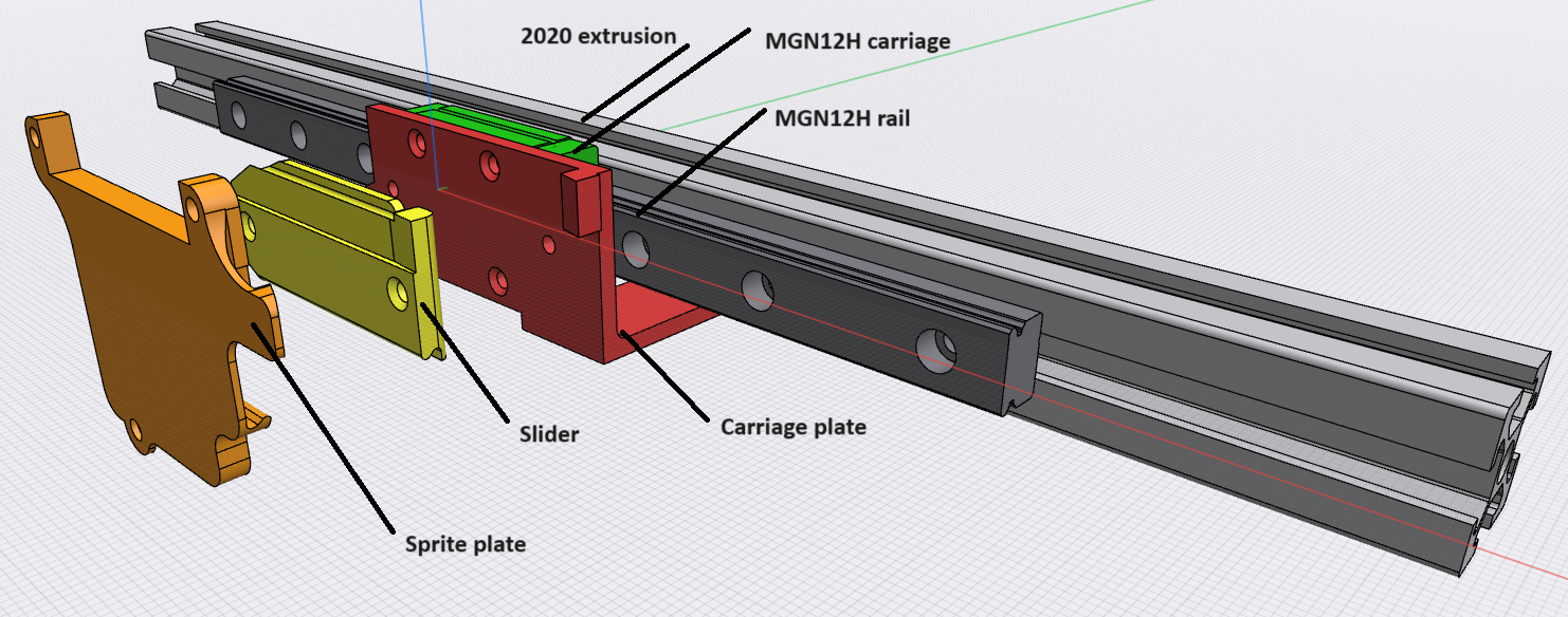 Sprite Quick Toolhead Change and X-axis linear rail