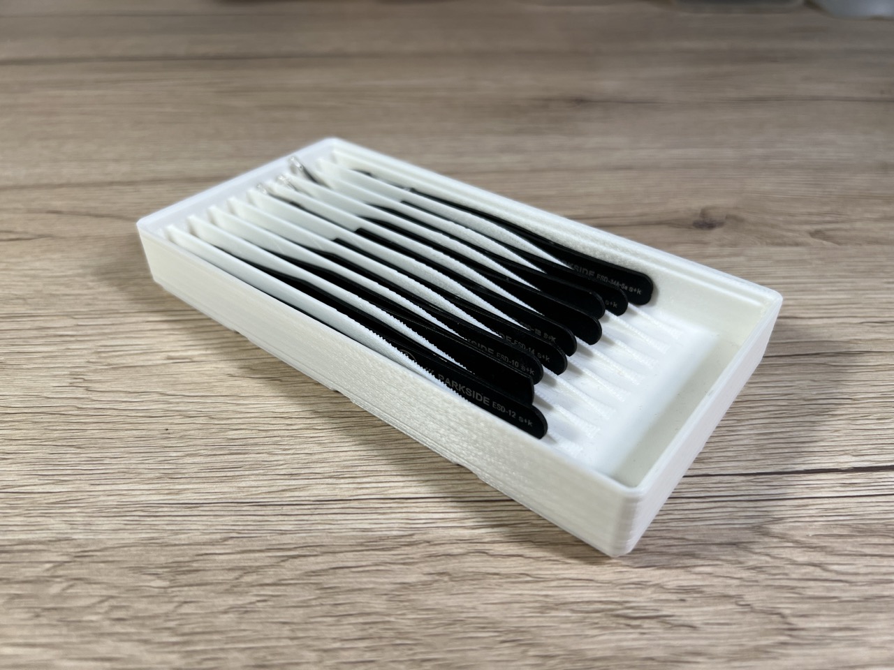 Gridfinity Tweezers box - optimized