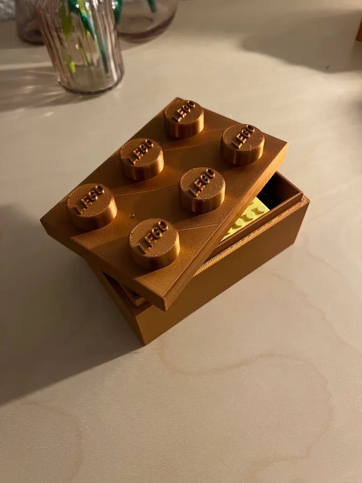 Box Container Lego Style - Large by Cal | Download free STL model ...