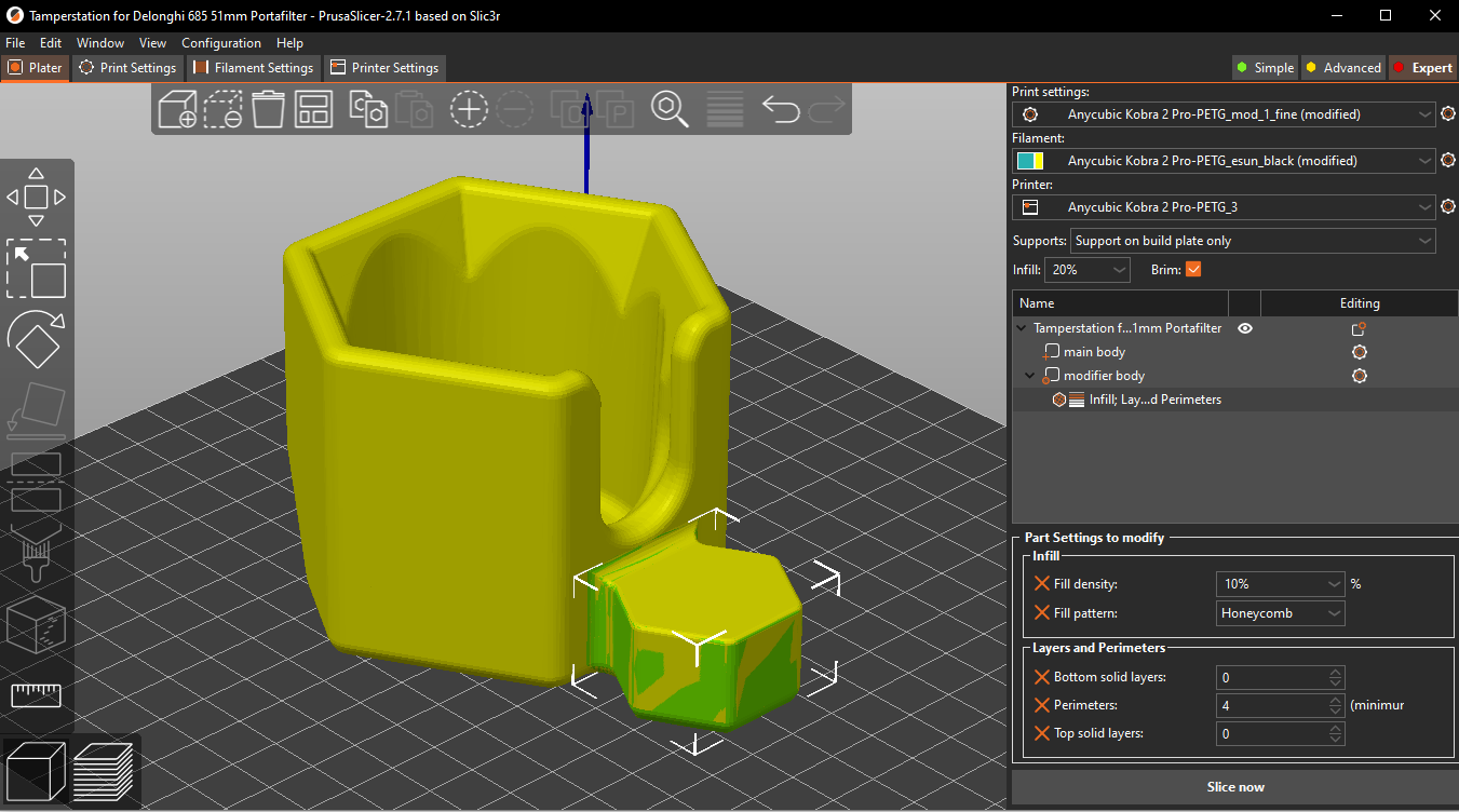 Hexagon Tamping Station for Delonghi EC 685 51mm Portafilter Tamper by