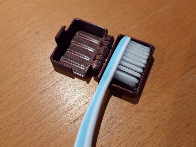 Print in place travel toothbrush case