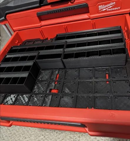 Milwaukee Packout 4 drawer gridfinity base