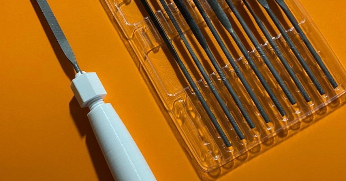 Needle File Handle 3 mm by Stepan Broz Download free STL model