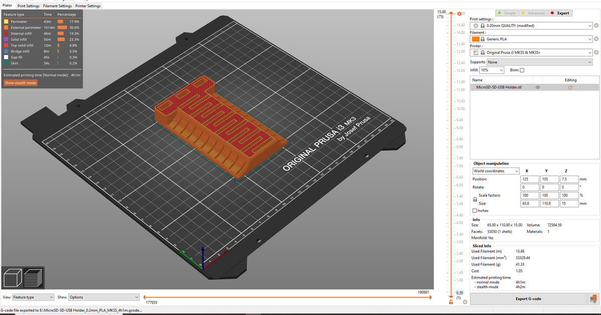 MicroSD-SD-USB Holder by TxAg82 | Download free STL model | Printables.com