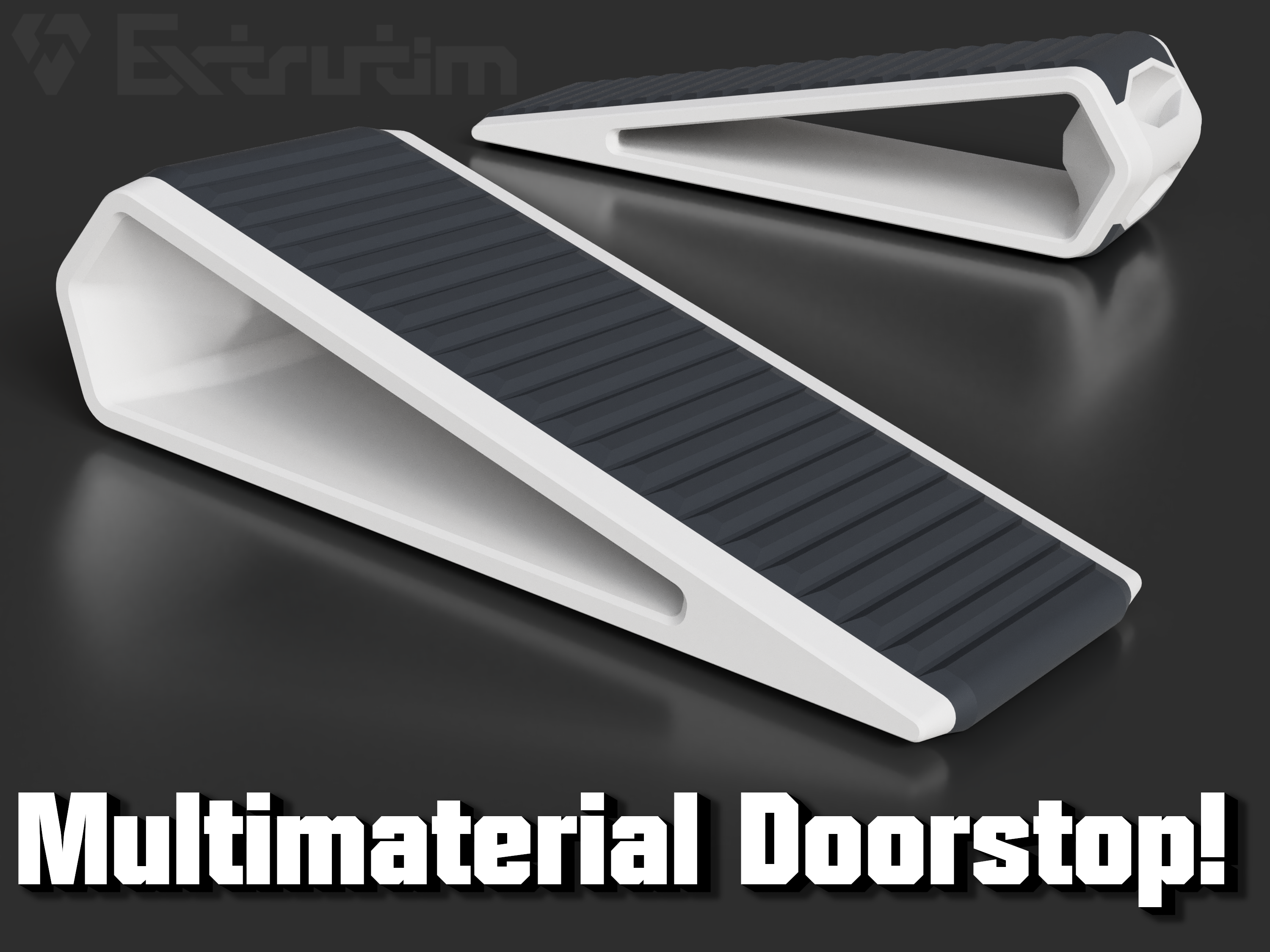 Doorstop Multimaterial | Door Stopper Multi-Material | Rubberized Door Stop 3D model thumbnail