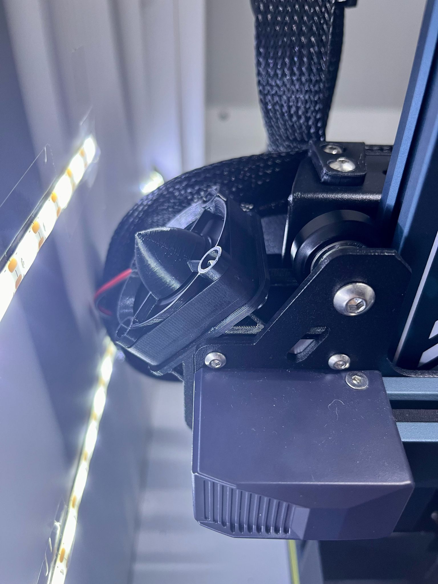 Clip'n'Cool: toolless 40mm Fan Mount / Holder for X Axis Stepper Motor ...