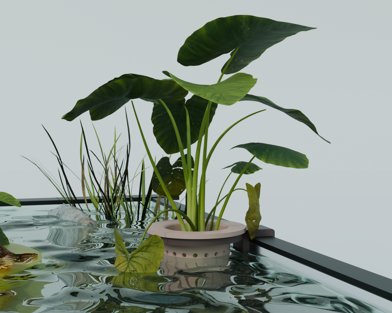 Suspended aquarium planter