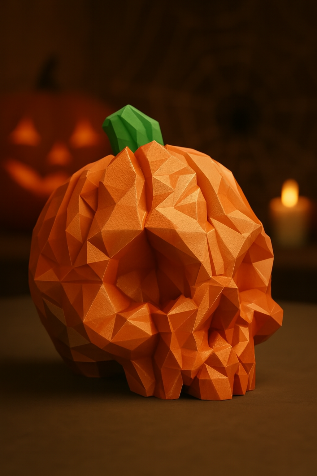 Pumpkin Skull - Low Poly