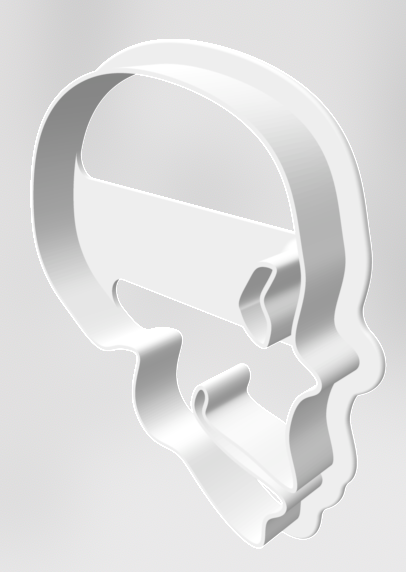 Halloween Cookie Cutter - Skull Profile