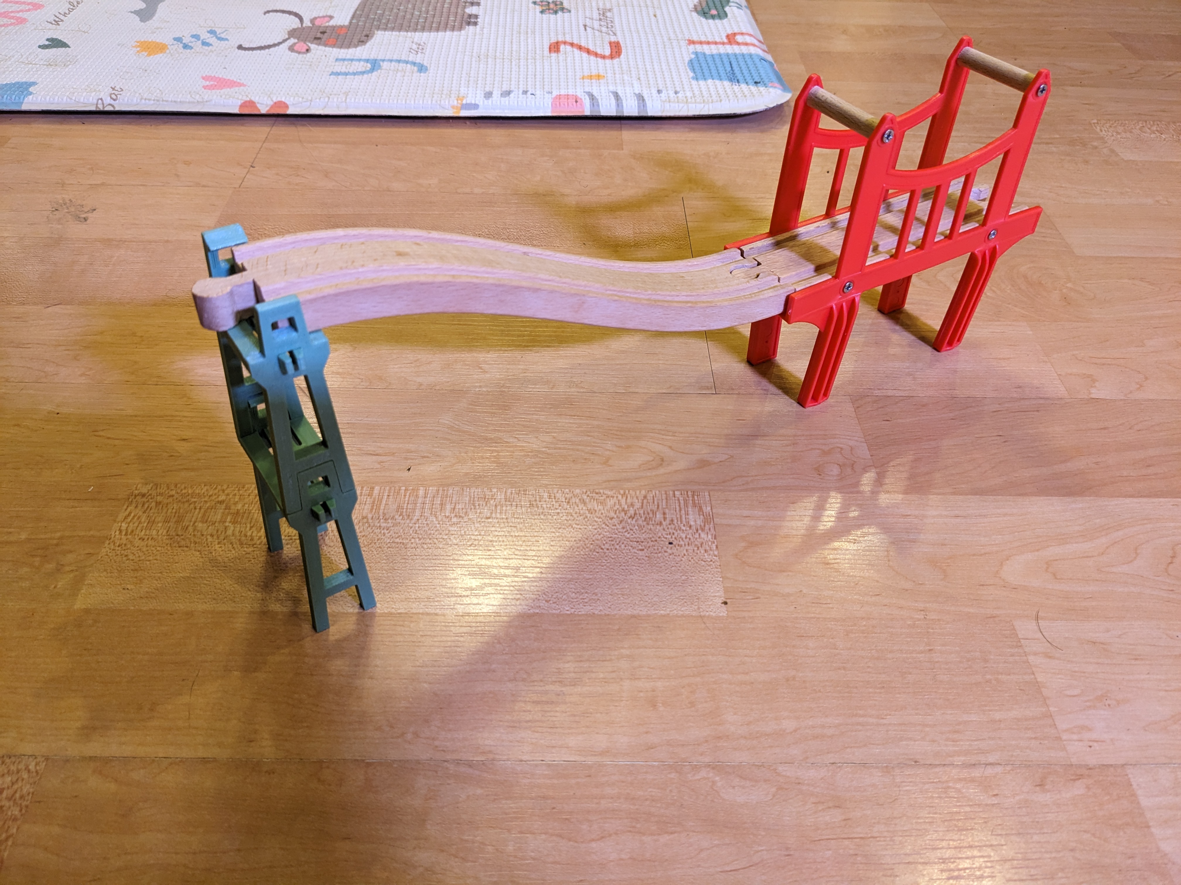 Bridge support for wooden (Brio) train set