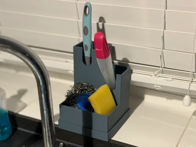 Kitchen Brush + Sponge Holder (detatchable base)