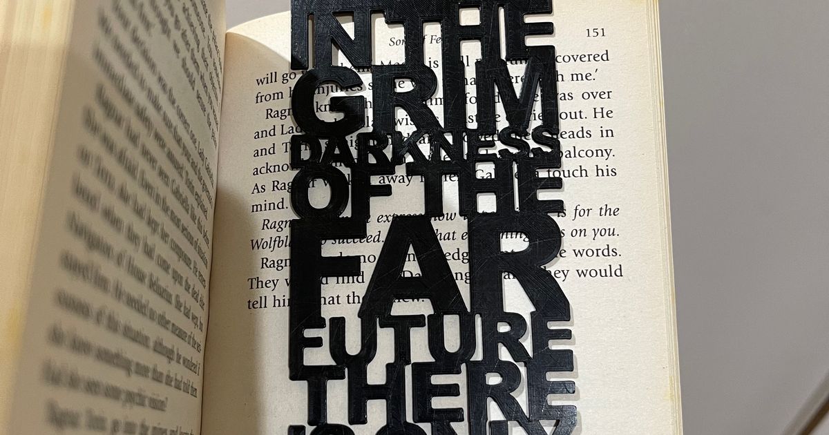 Grim Dark Bookmark by Garfy | Download free STL model | Printables.com