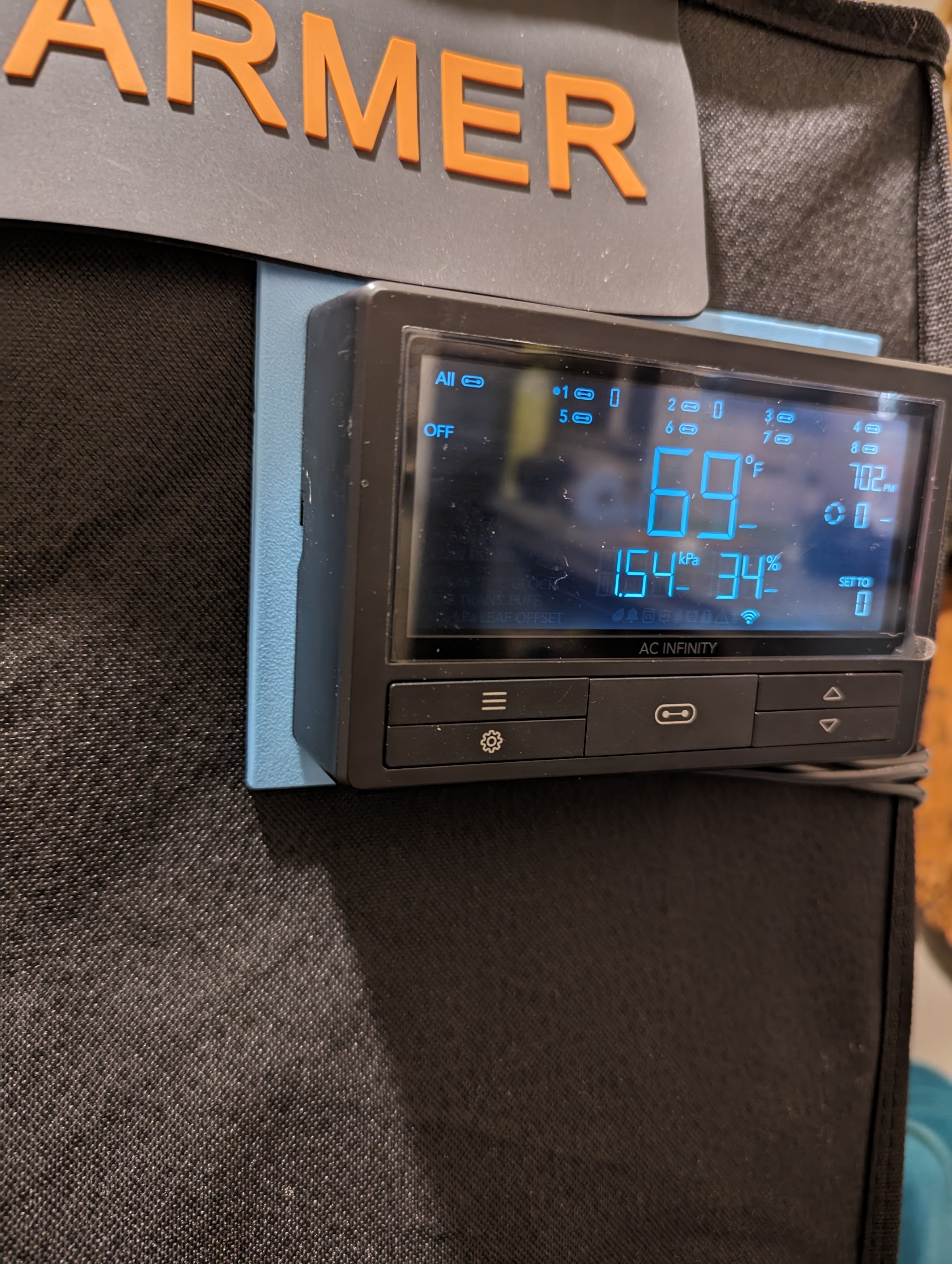 Universal AC Infinity backplate for other grow tents