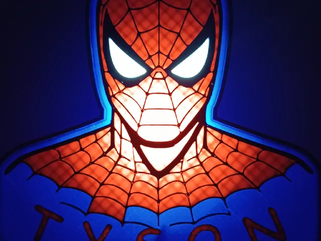 Spider Man light box (name removed)
