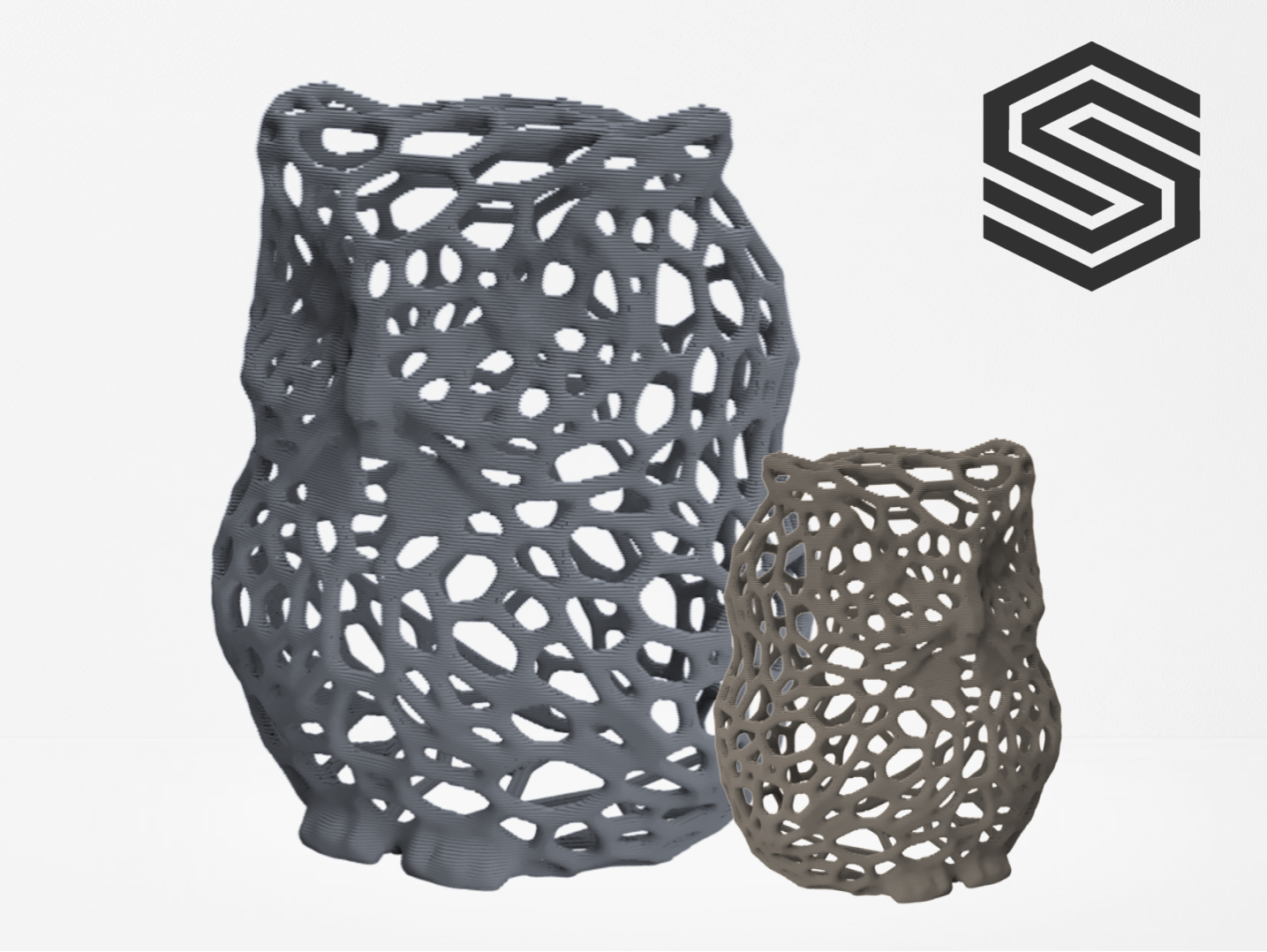 Cute Voronoi Owl 3D model thumbnail