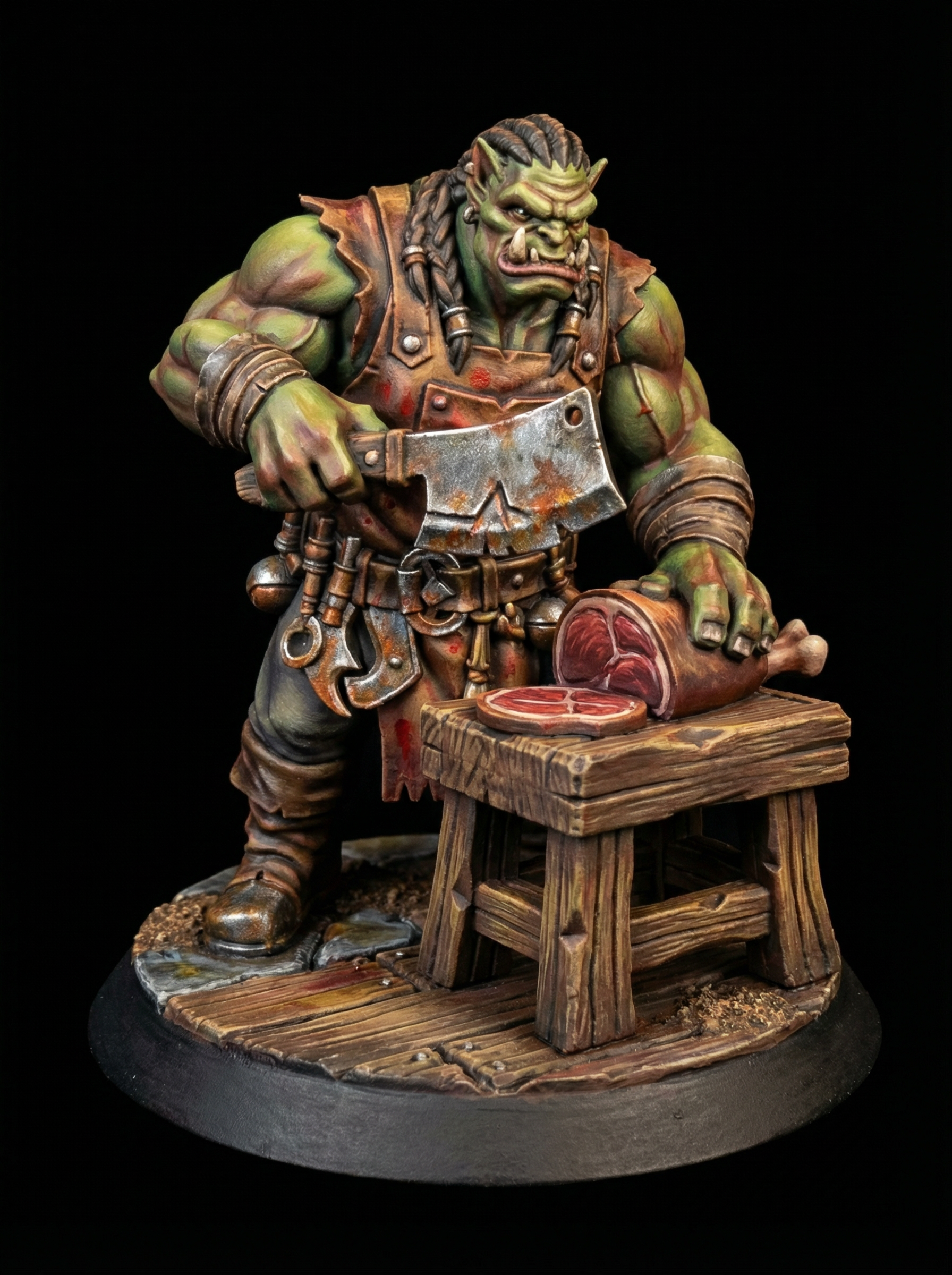 FREE NPC Orc Cook Fantasy Miniatures 32mm STL for TTRPG