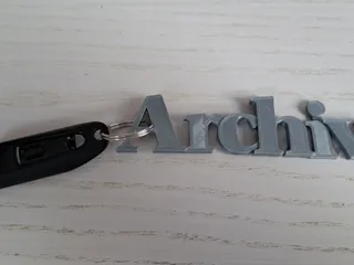 Archive Keychain by Michael | Download free STL model | Printables.com