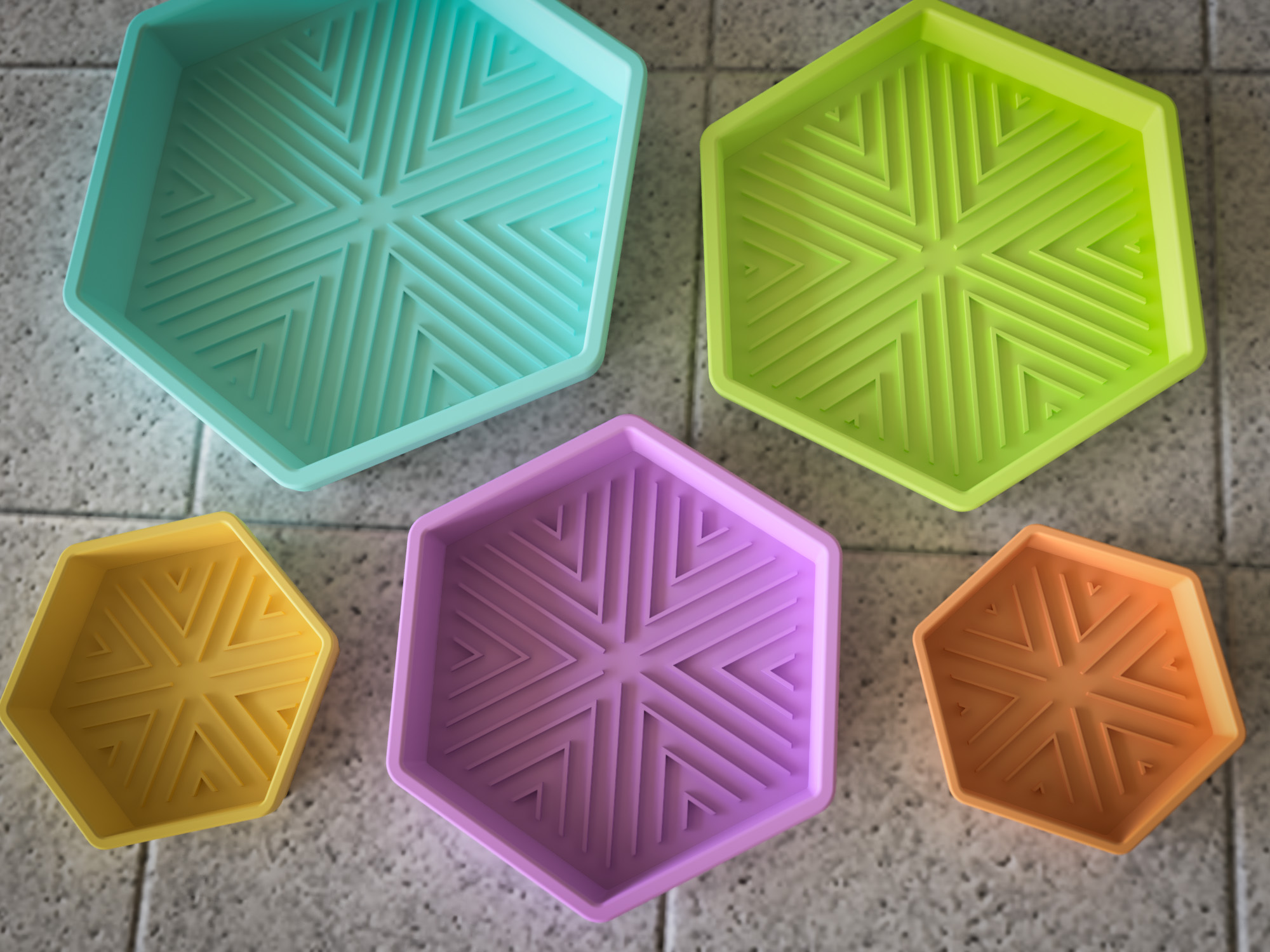 Hexagonal Plant Saucer in Various Sizes by Lucky Resistor Download