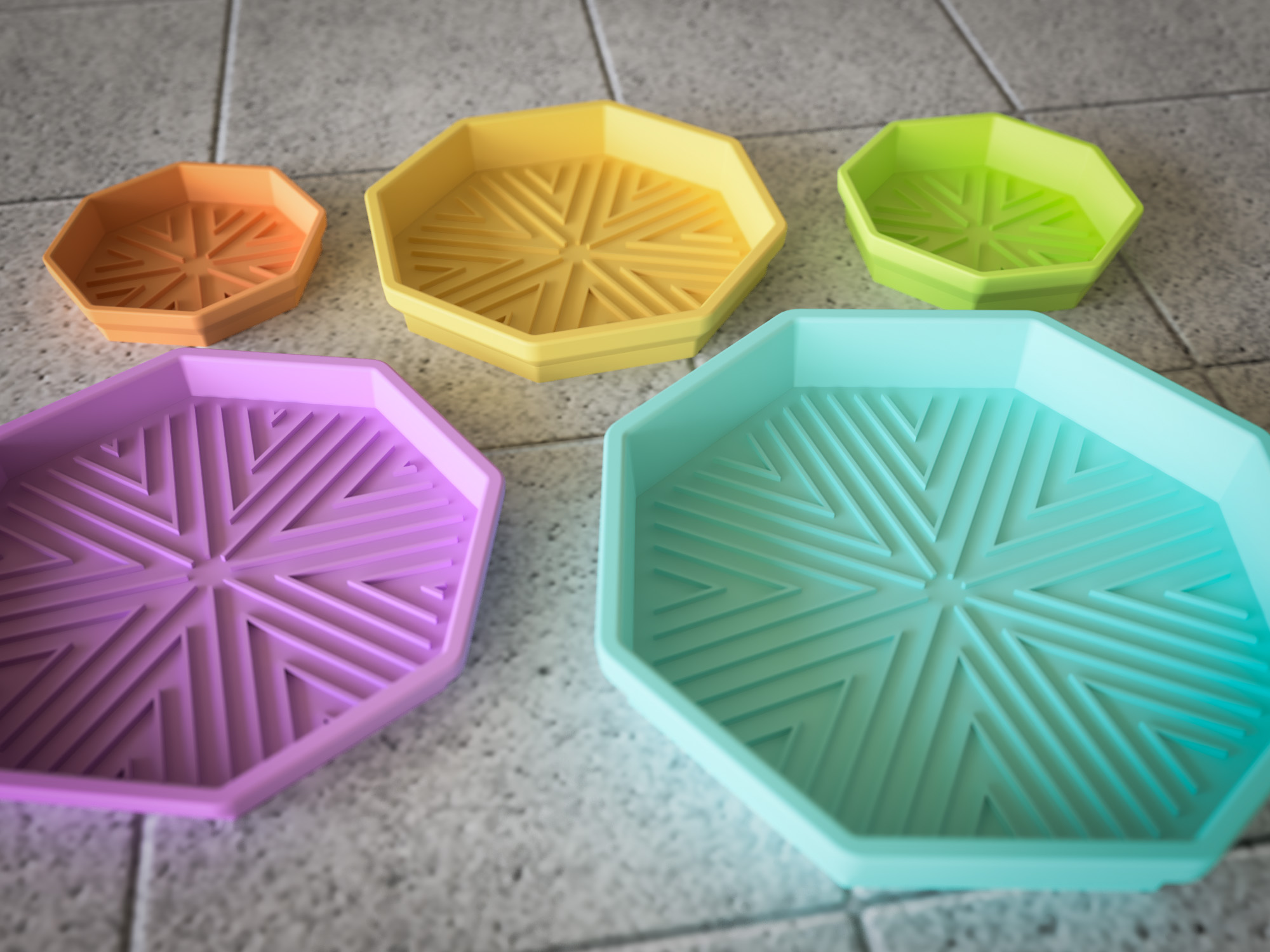 Octagon Plant Saucer in Various Sizes