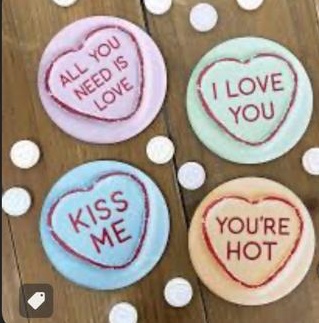 love heart sweets