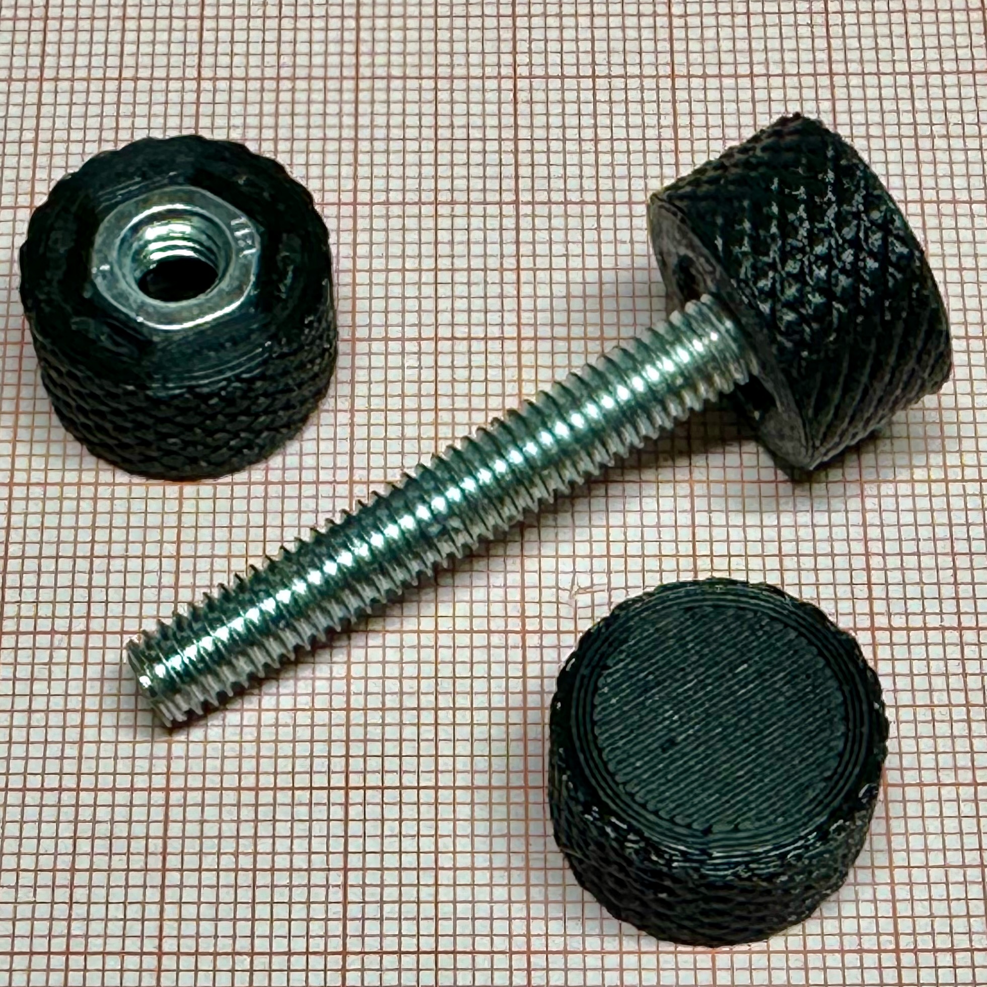 Knurled thumb knobs for Hex nuts or bolts M4,6,8 Boutons moletés