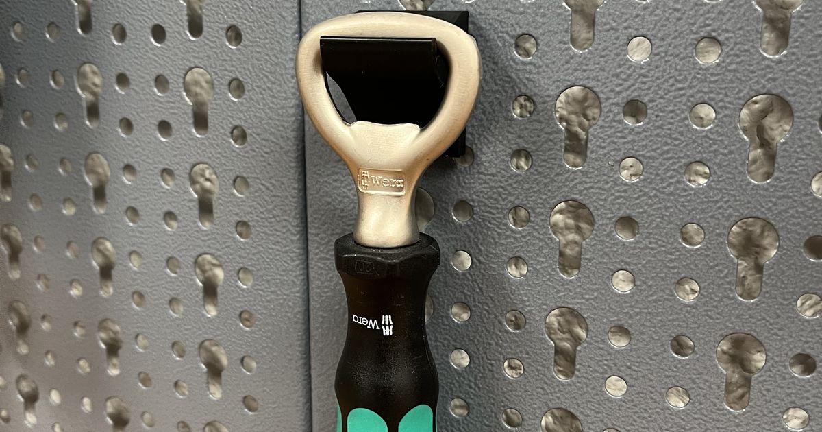 Wera Bottle Opener holder for Kupper pegboard by Lauri Download free