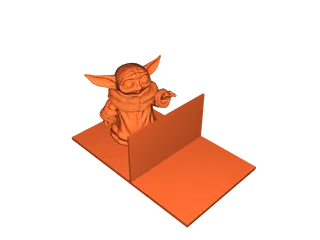 Grogu book holder for shelves by Luca Vidoni | Download free STL model ...
