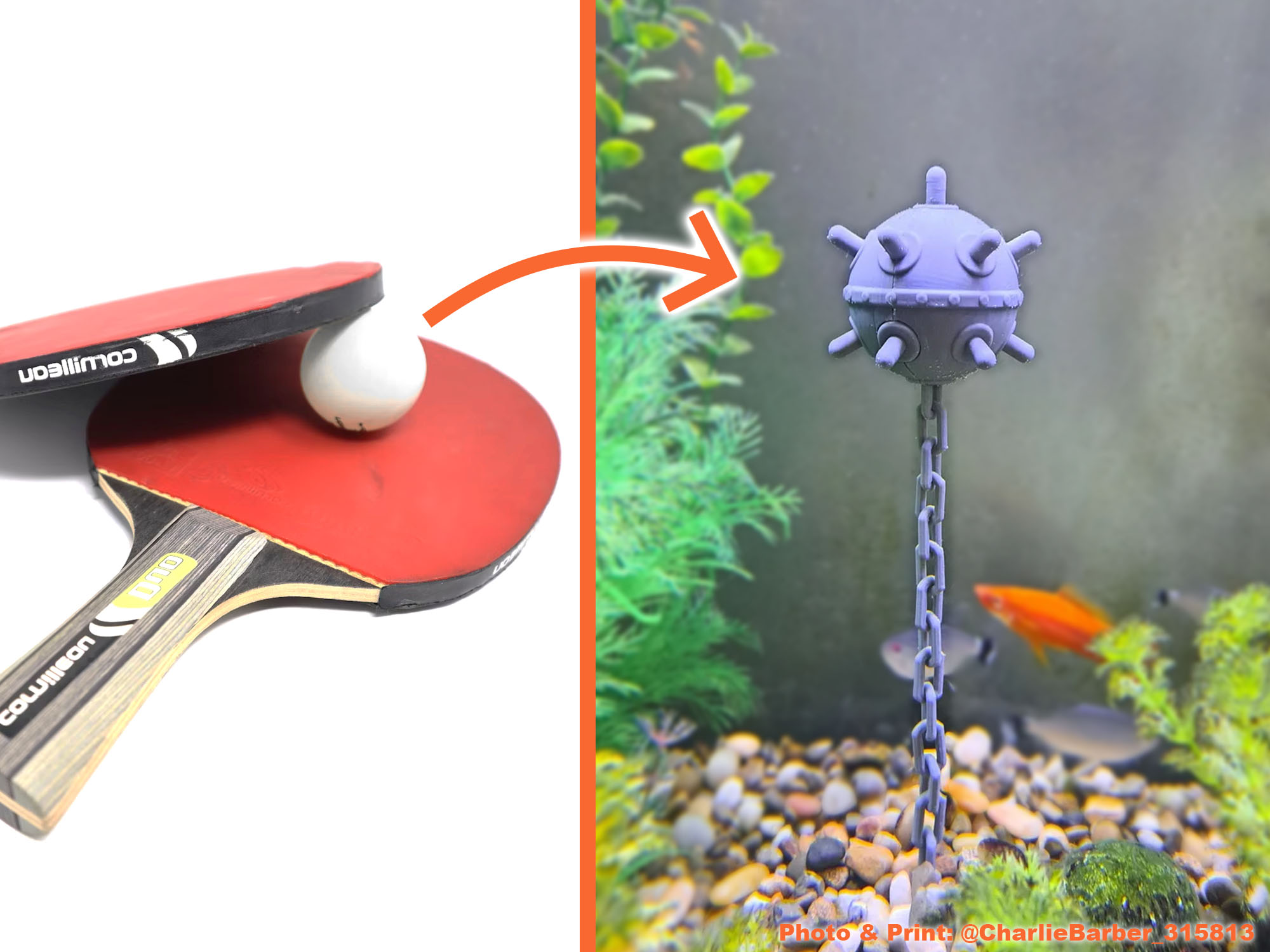 Floating Aquarium mine - no support, no glue, no fasteners
