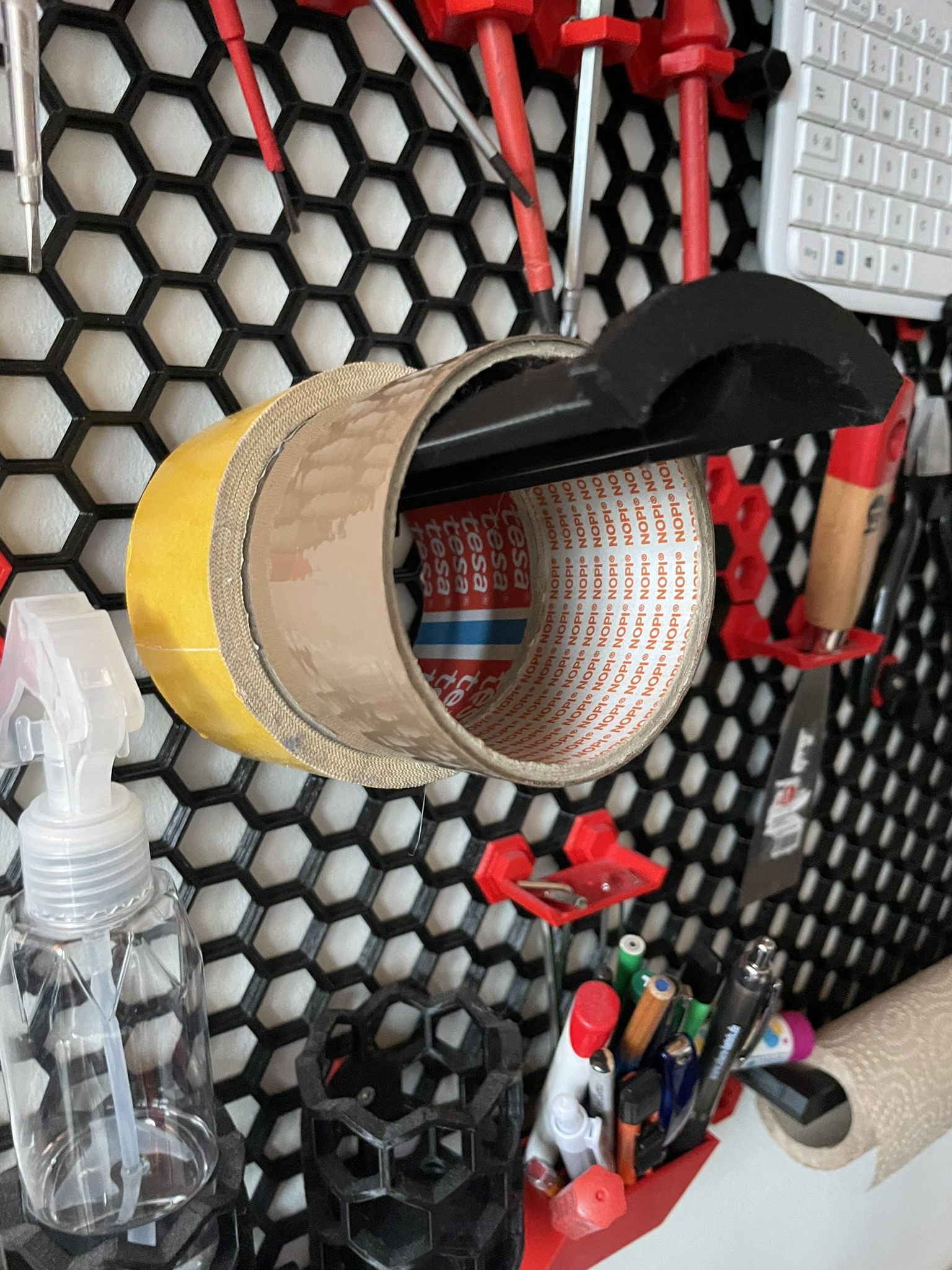 Long Tape Holder for Honeycomb Wall